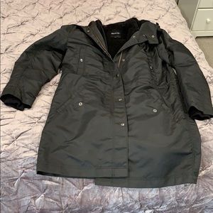 Madewell nylon jacket with warm Sherpa lining